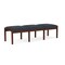 Lesro Lenox Wood 3 Seat Bench Wood Frame, Walnut, RS Night Sky Upholstery LW3001 - alternate 2